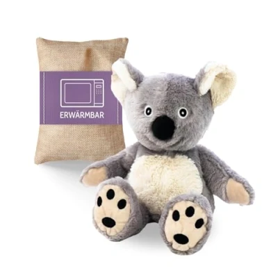 Afbeelding van Habibi Warmte/magnetron opwarm knuffel Koala grijs 35 cm pittenzak