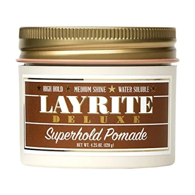 Image de Layrite Pommade Superhold 120 g Haute tenue Soluble dans l&#039;eau Brillance moyenne
