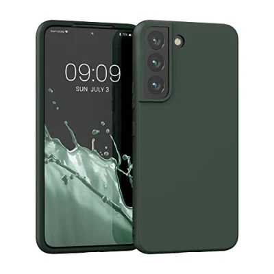 Afbeelding van kwmobile telefoonhoesje geschikt voor Samsung Galaxy S22 Hoesje smartphone Back cover in mosgroen