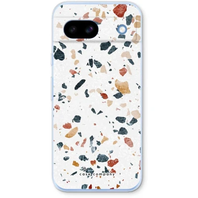 Afbeelding van Case Company® hoesje geschikt voor Google Pixel 8a Terrazzo N4 Soft Cover Telefoonhoesje Bescherming aan alle Kanten en Schermrand