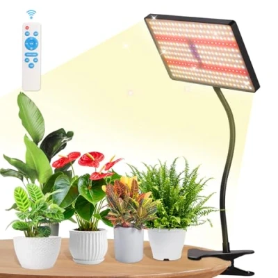 Afbeelding van MICCYE Plantenlamp, 286 leds, tuinbouwlamp, led, dimbaar, timer, 4/8/12 uur, volledig spectrum met UV IR groeilamp, kweeklamp voor ontkieming, groei, bloei