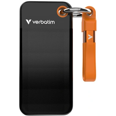 Afbeelding van Verbatim Pocket SSD USB 3.2 Gen 2 1TB Zwart/Oranje