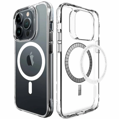 Afbeelding van iMoshion Hoesje Geschikt voor iPhone 14 Pro Rugged Air MagSafe case Transparant
