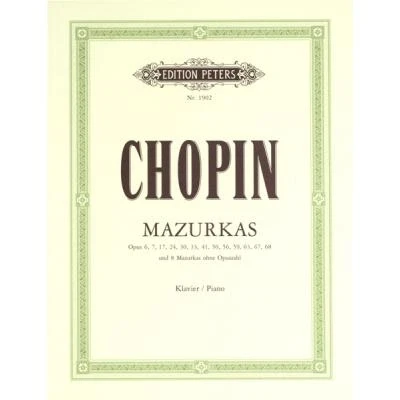 Image de Partitions classique EDITION PETERS CHOPIN FRÉDÉRIC MAZURKAS Piano