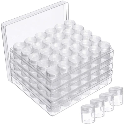 Afbeelding van Kurtzy Helder Plastic Kralen Opslag Organizer Doos met 30 Potten (3 Pak) Kleine Verwijderbare Compartiment Containers Deksels Diamond Dot Painting Kralen, Sieraden, DIY Nail Art, en Glitter