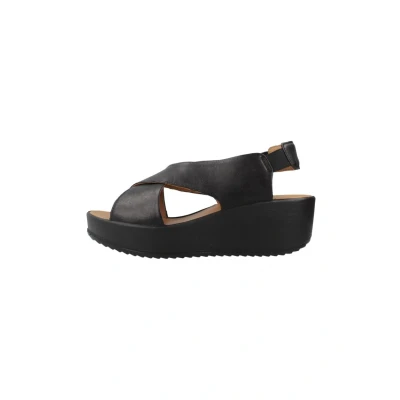 Afbeelding van IGI&amp;CO Sandalen met plateauzool, Dames, Maat: 41, Schwarz Leer