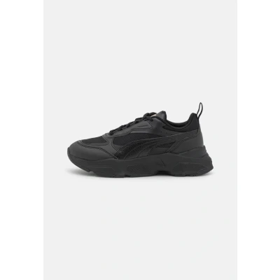 Afbeelding van Puma Cassia Sneakers laag, Dames, Maat: 36, Black/team gold Imitatieleer/ textiel