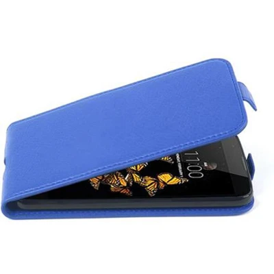 Afbeelding van Cadorabo Hoesje geschikt voor LG K8 2016 in KONINGSBLAUW Beschermhoes flip design Case Cover van getextureerd imitatieleer