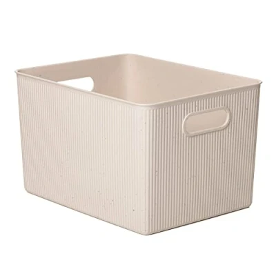 Afbeelding van TATAY Baobab ECOHOME opbergdoos van polypropyleen, BPA vrij, 100% gerecycled, beige, 29,4 x 38,5 23 cm