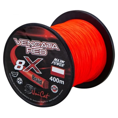 Afbeelding van Unicat Vencata Red 8X Braid 400 mtr 0,50mm Gevlochten lijn