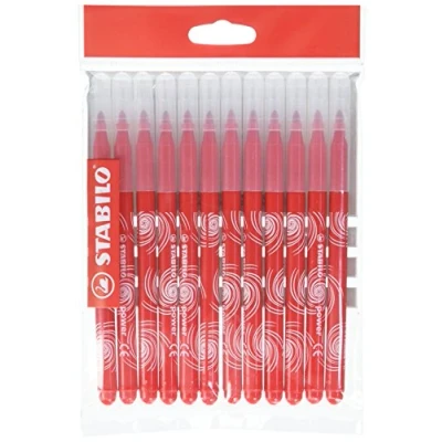 Image de STABILO Feutre de coloriage power Recharge schoolpack x 12 feutres pointe moyenne Rouge