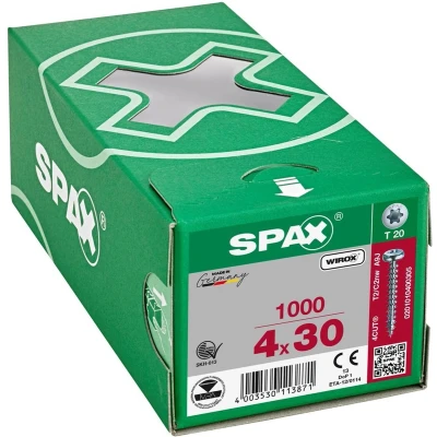 Afbeelding van SPAX 0201010400305 Houtschroef 4 mm 30 T STAR plus Staal WIROX 1000 stuk(s)