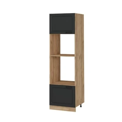 Afbeelding van Vicco Magnetronkast R Line, Antraciet landhuis/Krachtige eik goud, 60 cm