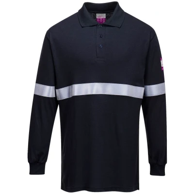 Afbeelding van Poloshirt met reflecterende striping lange mouw FR03 Portwest