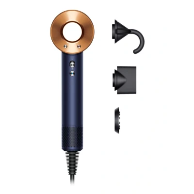 Afbeelding van Dyson Supersonic Straight &amp; Wavy Föhn Haardroger Blue Copper Nachtblauw koper Vermogen 1600 Watt Warmtestanden 4