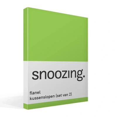 Afbeelding van Snoozing Flanel Kussenslopen Set van 2 50x70 cm Lime