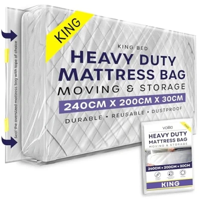 Afbeelding van Matraszakken voor matras, matrashoes kingsize bed, matrasbeschermers verhuizing, met robuuste beschermzakken (1,8 x 2,4 m)