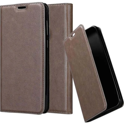 Afbeelding van Cadorabo Hoesje geschikt voor Samsung Galaxy A6s in KOFFIE BRUIN Beschermhoes met magnetische sluiting, standfunctie en kaartvakje Book Case Cover Etui