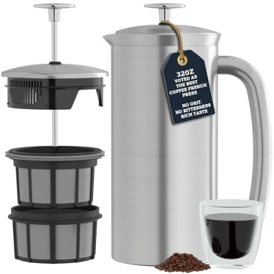 Afbeelding van Espro Koffiezetapparaat P7 946 ml, dubbelwandig, vacuüm geïsoleerd, geborsteld roestvrij staal