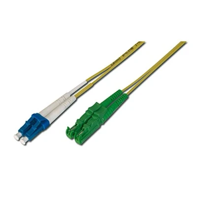 Afbeelding van LWL OS2 Singlemode glasvezel Patchkabel, E2000 (8 APC) / LC (UPC) 1 M Netwerkkabel Computerkabel Kabel