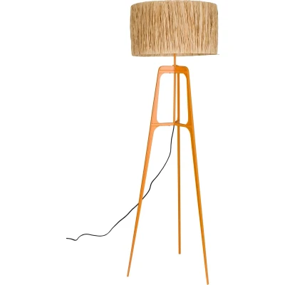 Afbeelding van Dutchbone Afra Vloerlamp/ Staande lamp Oranje