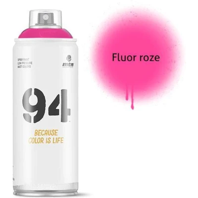 Afbeelding van MTN94 Fluoriserend Roze spuitverf 400ml lage druk en matte afwerking