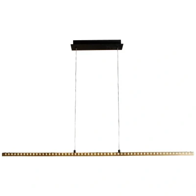Afbeelding van ECO Light SOLARIS 9054 L WO LED hanglamp 36 W Zwart, Hout
