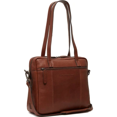 Afbeelding van The Chesterfield Brand Leren Schoudertas Cognac Puglia