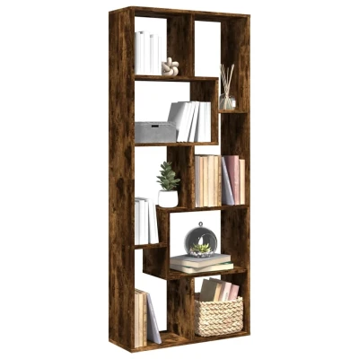 Afbeelding van vidaXL Kamerscherm / boekenkast 67x25x161,5 cm hout gerookt eiken