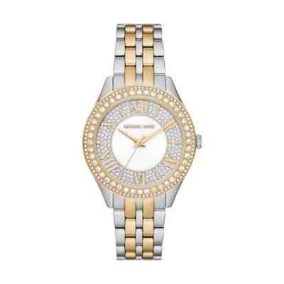 Afbeelding van Michael Kors Harlowe Watch Horloge silvercoloured/goldcoloured, Dames, Maat: One Size, Silver coloured/gold coloured