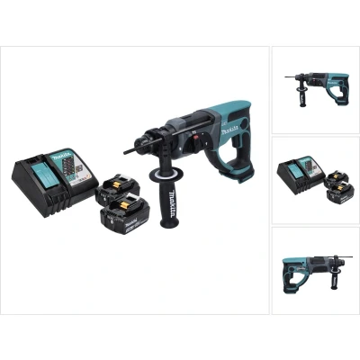Afbeelding van Makita DHR 202 RF accu combihamer 18 V 2.0 J SDS Plus + 2x 3.0 Ah lader