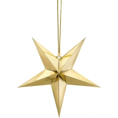 Afbeelding van Partydeco Hanger Glimmende Ster Goud (30 cm)
