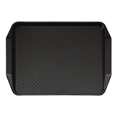 Afbeelding van Cambro polypropyleen fastfood dienblad met handvatten zwart 43x30cm
