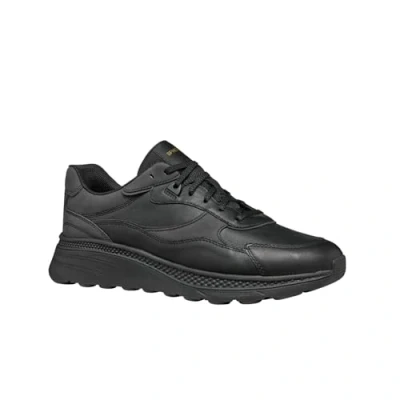 Afbeelding van Geox Spherica Actif Sneakers laag, Heren, Maat: 45, Black Leer/ synthetisch