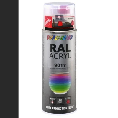 Afbeelding van Dupli Color Ral Acryl 9017 Verkeerszwart Hoogglans 400 ml