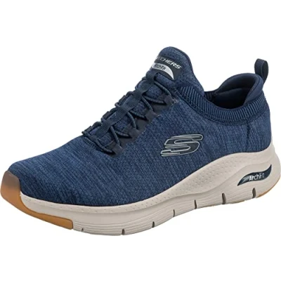Image de Skechers Homme Arch Fit Waveport Basket, Navy Mesh Trim, 42 EU