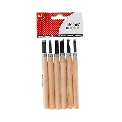 Afbeelding van Artemio 6 stuks, hout, meerkleurig, 9 x 1,5 20 cm, 18004059