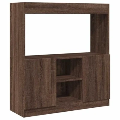 Image de vidaXL Buffet haut chêne marron 92x33x100 cm bois d&#039;ingénierie855130