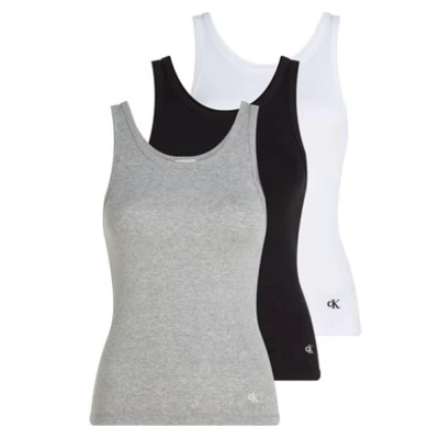 Afbeelding van Calvin Klein Underwear Scoop NECK 3 PACK Hemd, Dames, Maat: Medium, Black/white/grey heather