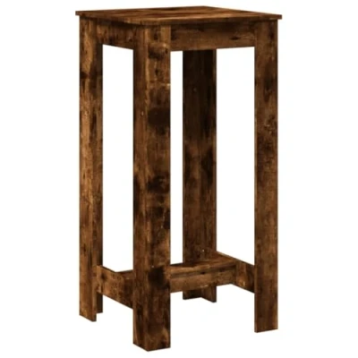 Image de vidaXL Table de bar chêne fumé 51x50x103,5 cm bois d&#039;ingénierie854404