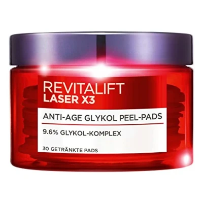 Afbeelding van L&#039;Oréal Paris RevitaLift Laser X3 Anti Age Glykol Peel Pads 30 ml