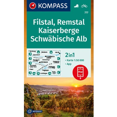 Afbeelding van Kompass WK777 Filstal, Remstal, Kaiserberge, Schwäbische Alb