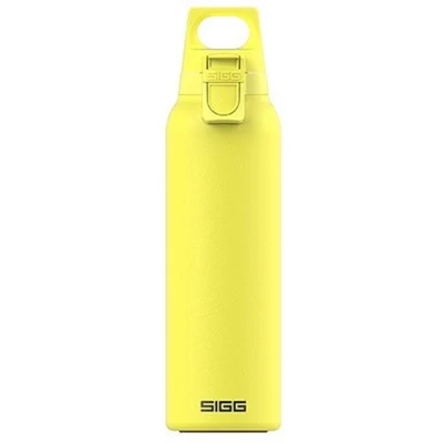 Afbeelding van SIGG Hot &amp; Cold One Light Ultra Lemon Thermo drinkfles (0,55 l), vrij van schadelijke stoffen en geïsoleerde drinkfles, met één hand bedienbare thermosfles 18/8 roestvrij staal