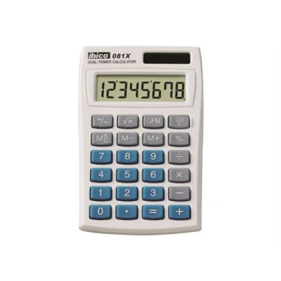 Image de ibico Calculatrice de poche 081X, écran LCD à 8 chiffres