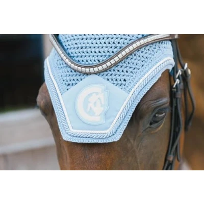 Afbeelding van Kentucky Horsewear Oornetje Wellington 3D Logo Licht Blauw