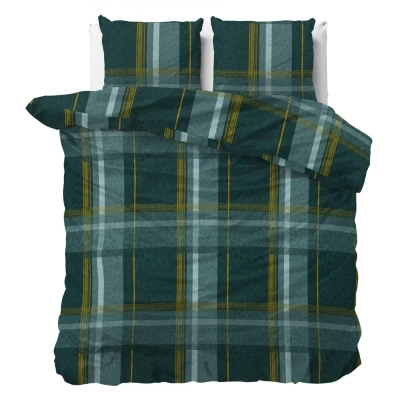 Afbeelding van Dekbedovertrek Zoni 2 persoons (200x200/220 cm) Polyester katoen Groen Sleeptime Classy Ga naar Dekbed Discounter.nl &amp; Profiteer Nu