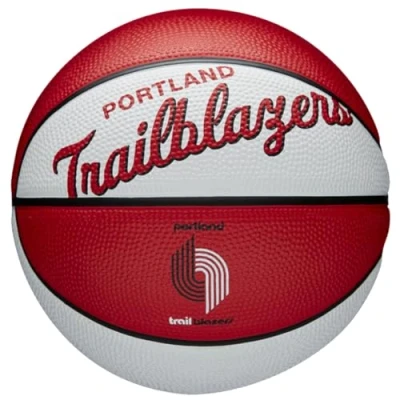 Afbeelding van Wilson Team Retro Portland Trail Blazers Mini Ball WTB3200XBPOR, Unisex, Wit, basketbal, maat: 3