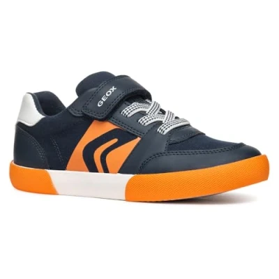 Afbeelding van Geox Garçon Gisli Boy D Basket, Navy Orange, 33 EU