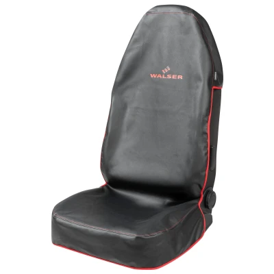 Afbeelding van WALSER Guardian voorstoelhoes, autostoelbescherming, autostoelhoes voorstoel, 1 autostoelbeschermer zwart/rood