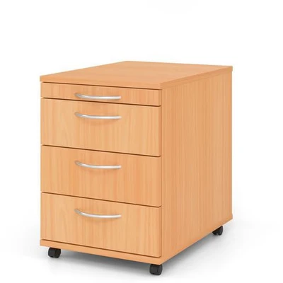 Afbeelding van Ladeblok 3 Lades Verrijdbaar Beuken 42,8 x 58 59 cm Bari 1606 BO